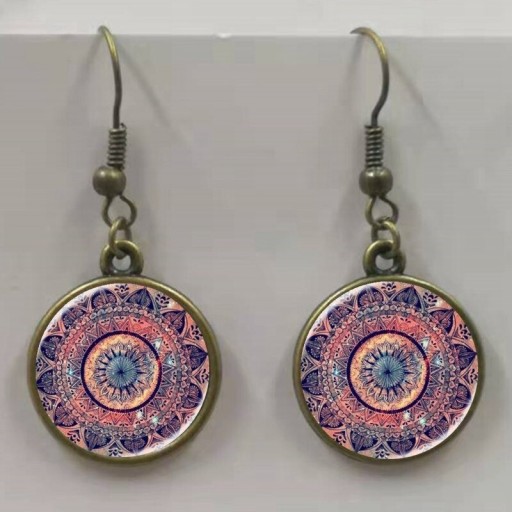 Pendientes colgantes de mujer con mandala