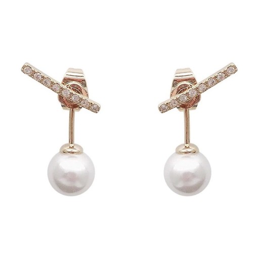 Pendientes colgantes de mujer con perla G293