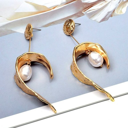 Pendientes colgantes de mujer con perla G466