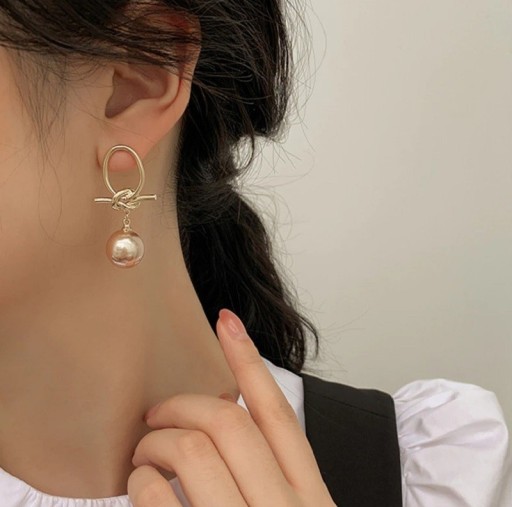 Pendientes colgantes de mujer con perla G884