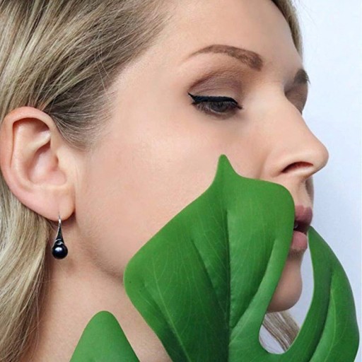 Pendientes colgantes de mujer con perla R102