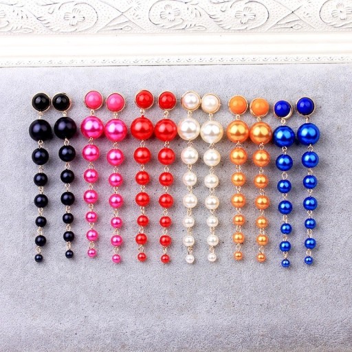 Pendientes colgantes de mujer con perlas G1100