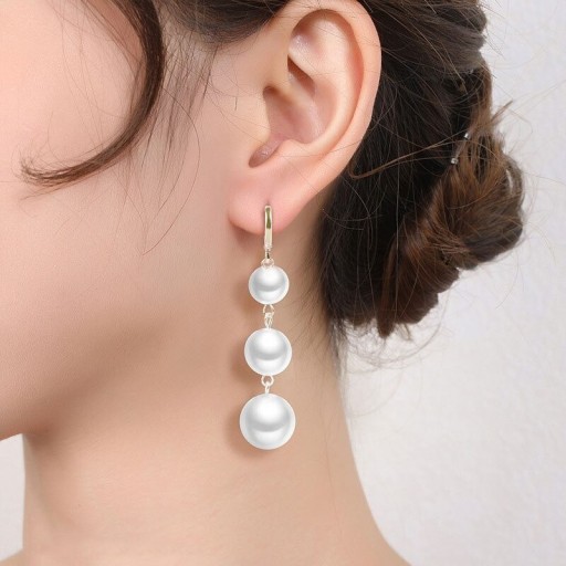Pendientes colgantes de mujer con perlas G1113