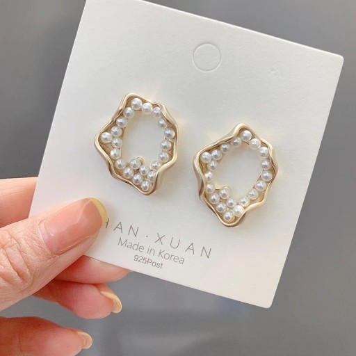 Pendientes colgantes de mujer con perlas G1264