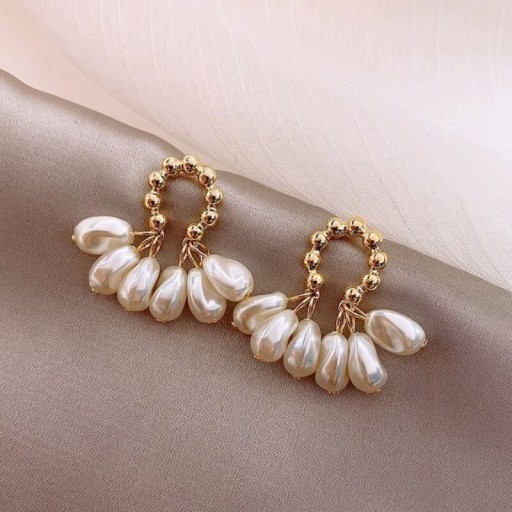 Pendientes colgantes de mujer con perlas G197