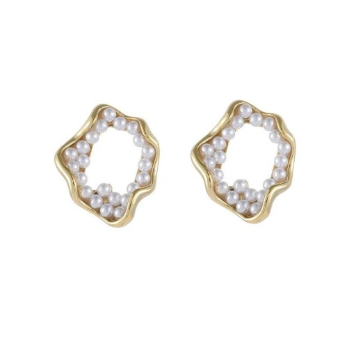 Pendientes colgantes de mujer con perlas G515