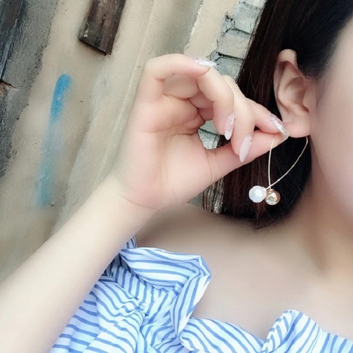 Pendientes colgantes de mujer con perlas G707