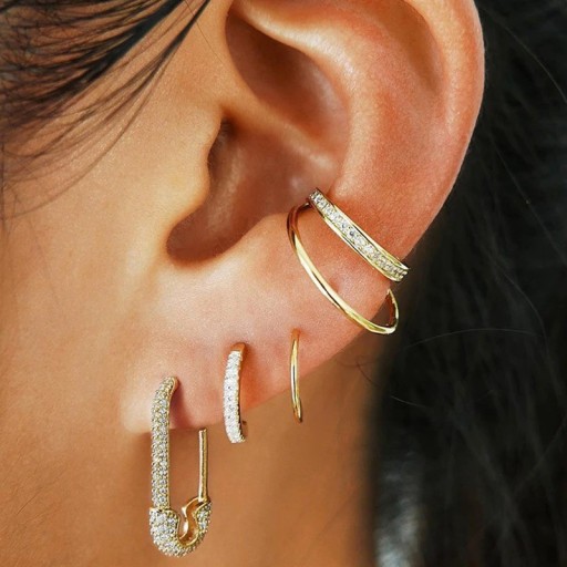 Pendientes colgantes de mujer con piedras H847