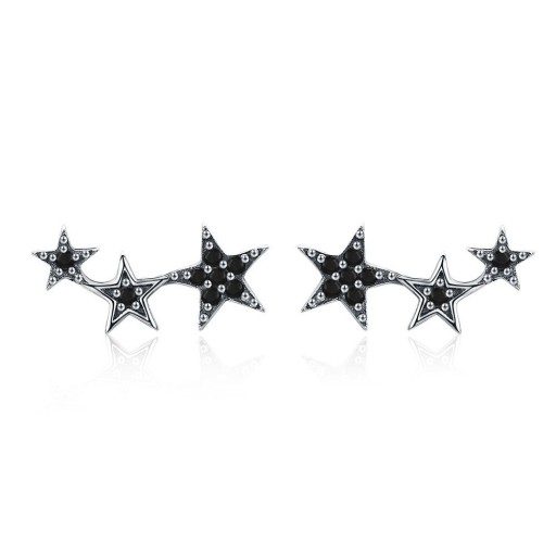 Pendientes de aro con estrella para mujer R82