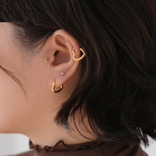 Pendientes de aro mujer corazón G127