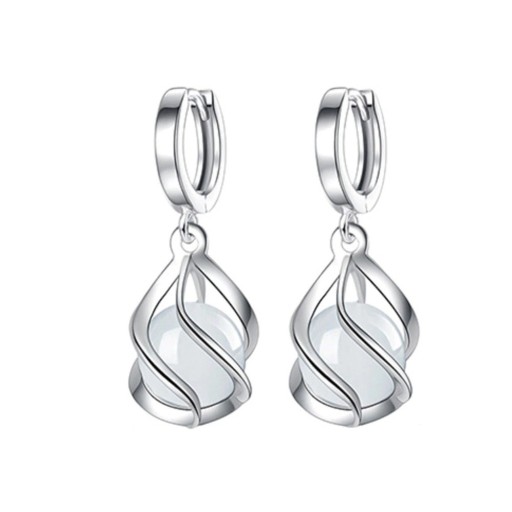 Pendientes de aro para mujer con colgante G1288