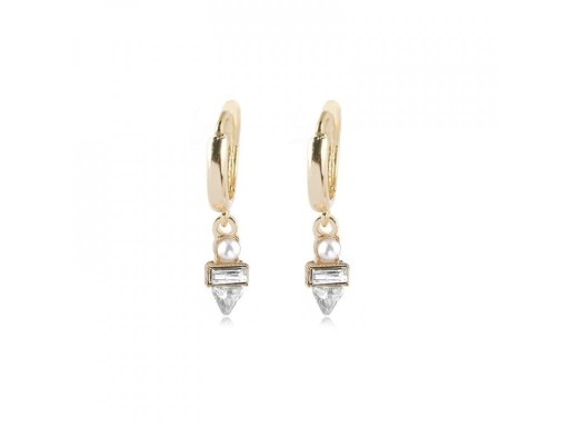 Pendientes de aro para mujer con colgante G694