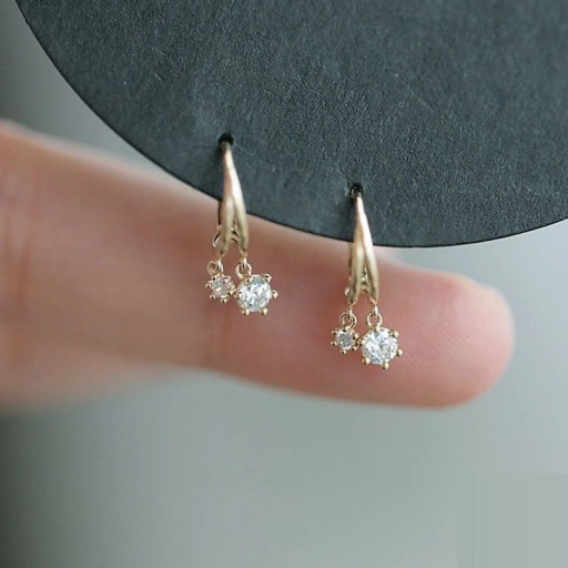 Pendientes de aro para mujer con colgante G916