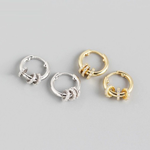 Pendientes de aro para mujer con colgantes J175