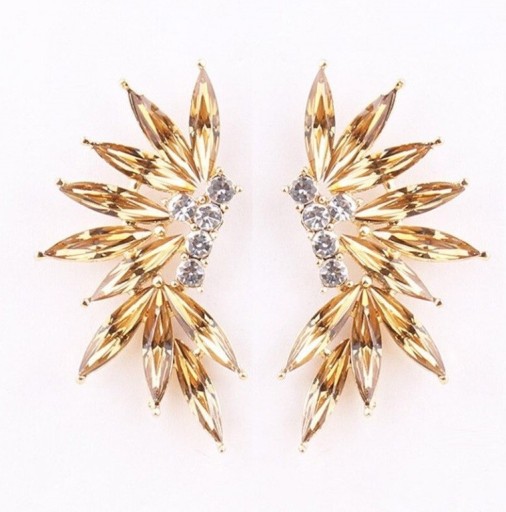 Pendientes de aro para mujer con piedras H809