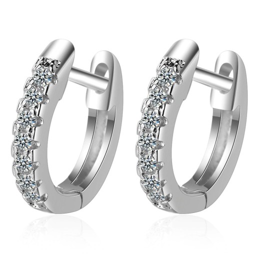 Pendientes de aro para mujer con piedras R19