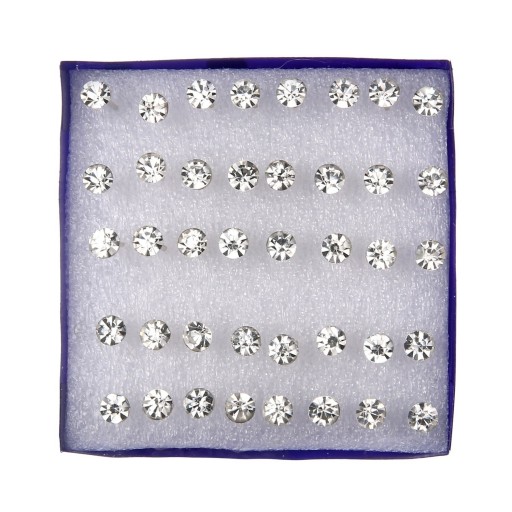 Pendientes de botón para mujer 20 pares
