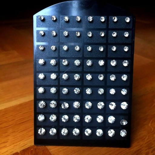 Pendientes de botón para mujer 36 pares