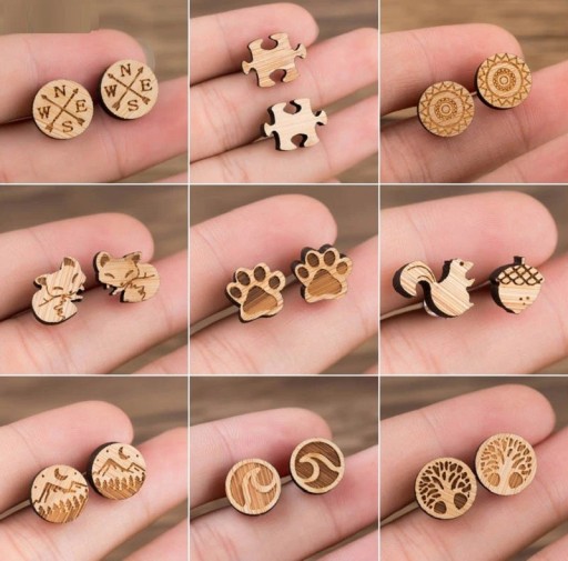 Pendientes de botón para mujer G710