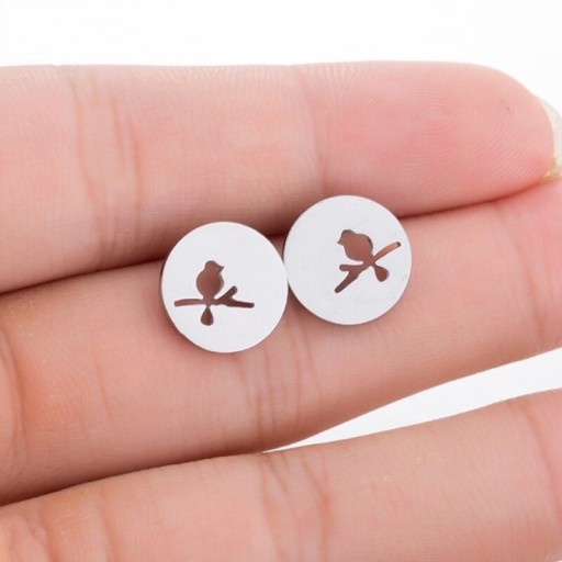 Pendientes de botón para mujer H815