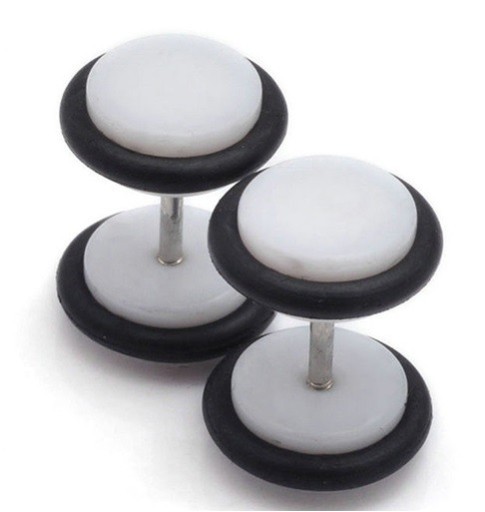 Pendientes de colores para hombre Dumbbell J3165