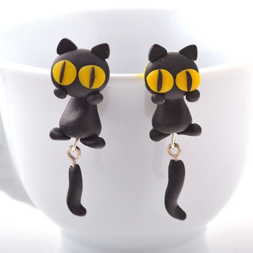 Pendientes de gato para mujer J141