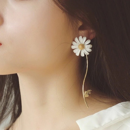Pendientes de margaritas para mujer