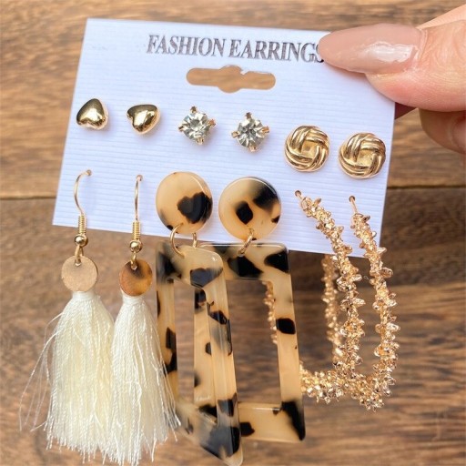 Pendientes de mujer 6 pares G1323