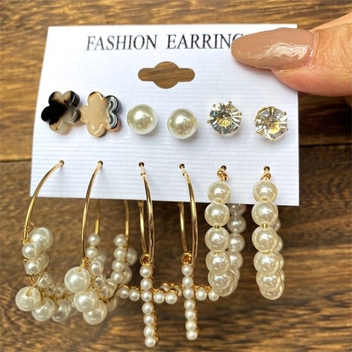 Pendientes de mujer 6 pares G1323
