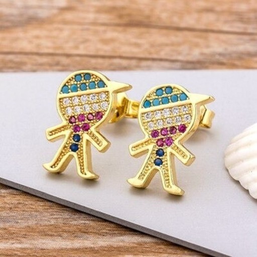 Pendientes de mujer con circonitas J452