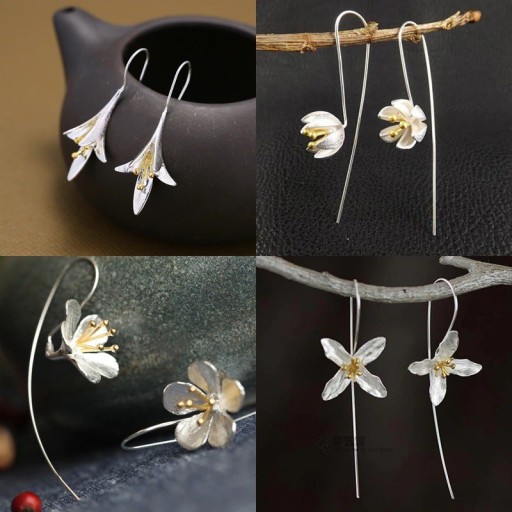Pendientes de mujer flores G578