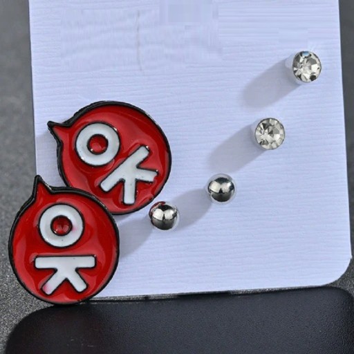 Pendientes mujer 3 pares H828