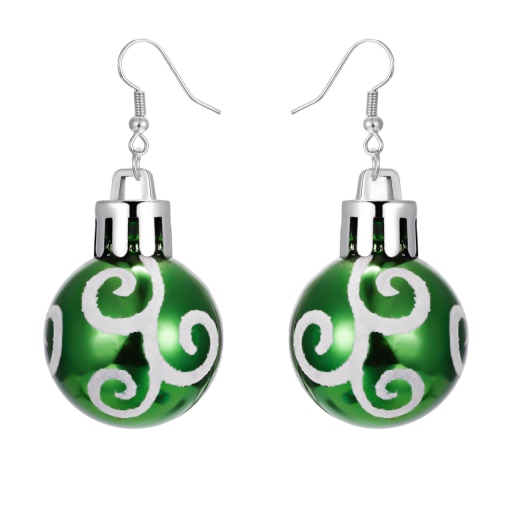 Pendientes redondos navideños