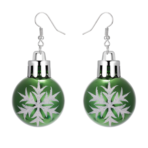 Pendientes redondos navideños