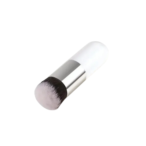 Pennello per trucco con spugna 11 cm Grande piccolo pennello spesso per BB cream Fissaggio senza cipria Manico in plastica Setole in nylon ondulate