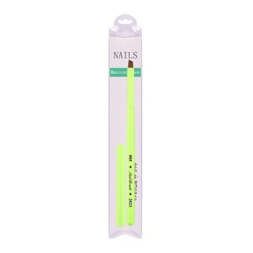 Pensiunea cosmetică verde NailBrush 2023 9 mm pentru pictura delicată a unghiilor, modele minimaliste și artă a unghiilor