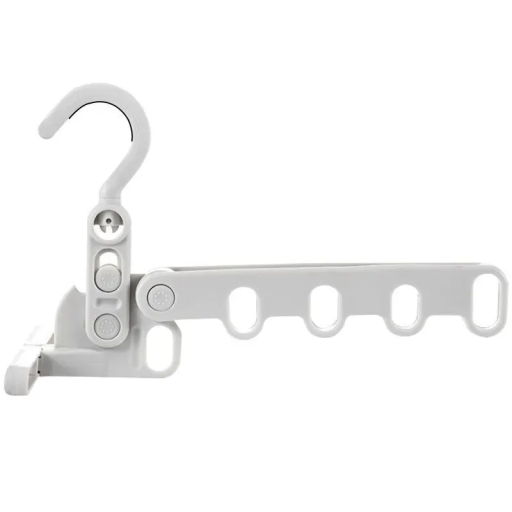 Percha de viaje plegable portátil para 5 perchas, percha de almacenamiento plegable de PP, ideal para vacaciones en casa y uso al aire libre.