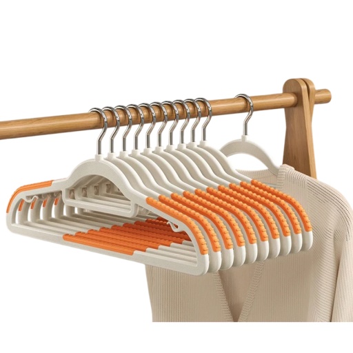 Perchas de plástico antideslizantes 10 uds 42 x 22 cm Perchas prácticas y duraderas Seguras para todo tipo de textiles Aptas para el hogar y la lavandería