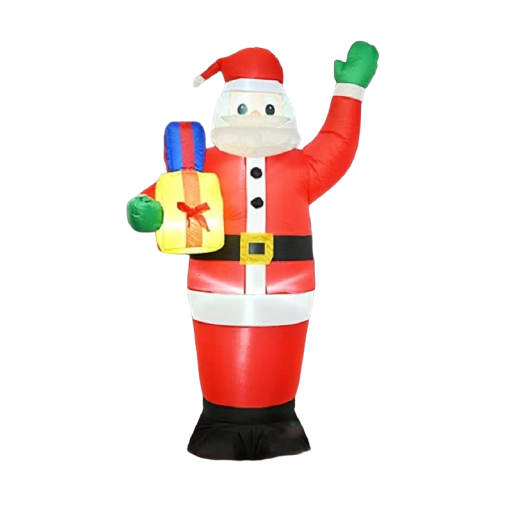 Père Noël gonflable avec des cadeaux 180 cm