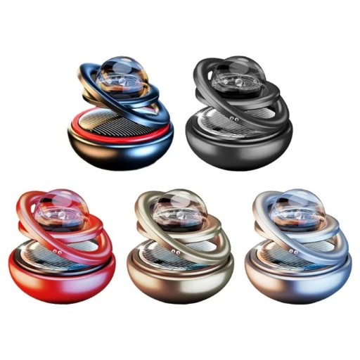 Perfume para carro decoração aromaterapêutica rotativa com bola transparente suspensão dupla perfume para o interior do veículo