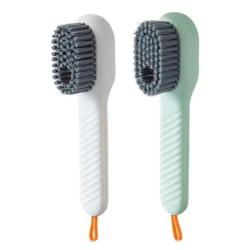 Perie de curățare 17x6x4,5 cm cu peri moi și mâner lung Perie lichidă pentru încălțăminte și haine Instrument de curățare a încălțămintei și textilelor