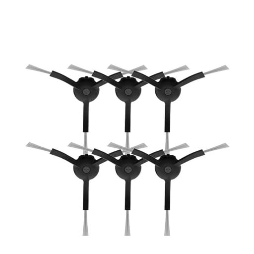 Perii laterali pentru aspirator robot 6 bucăți perii de schimb cu peri de 32 mm negri pentru Roborock Q Revo MaxV Q Revo S și Q Revo Pro