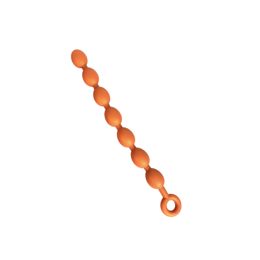 Perlas anales de silicona tamaño S en forma de huevo con asa redonda, embalaje discreto.
