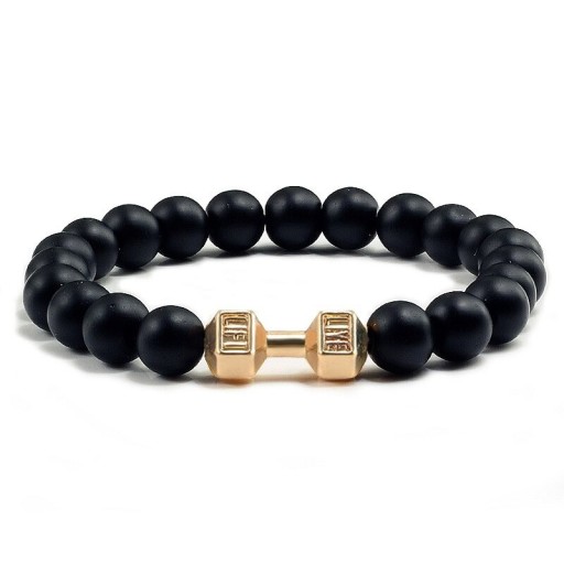 Perlenarmband mit Hantel
