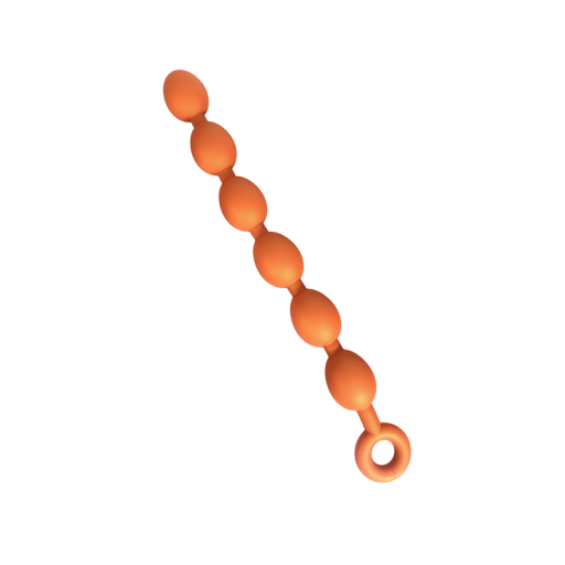 Perles anales en silicone taille M en forme d'œuf avec prise ronde emballage discret