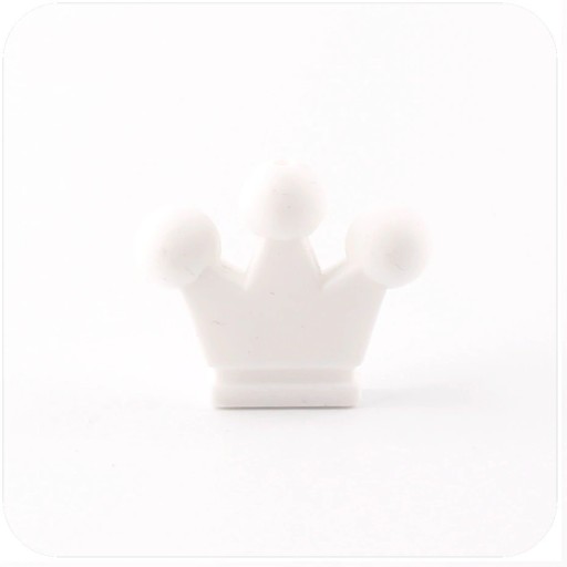 Perles en silicone en forme de couronne - 10 pcs