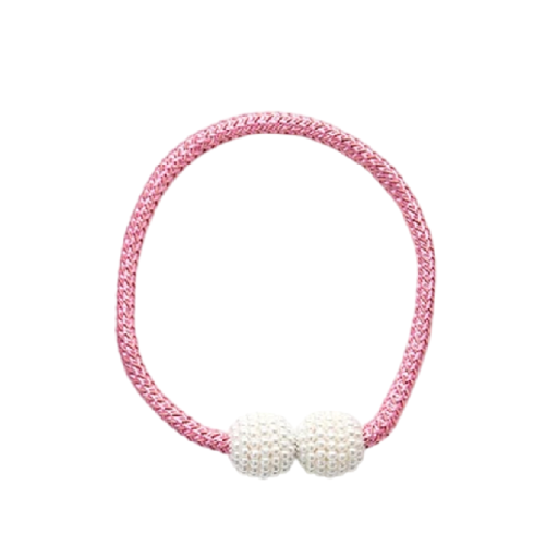 Perleťové magnetické klipy na záclony s perlami 42 cm průměr 3 cm akryl polyester magnet úvaz pro závěsy a záclony