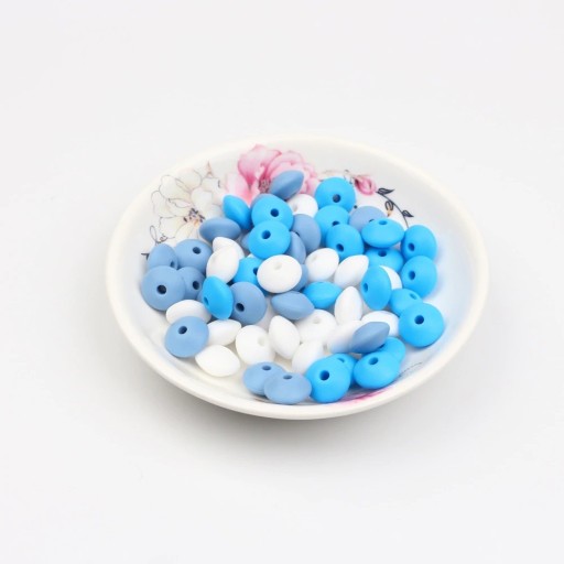 Perline di silicone a forma di cerchio - 60 pz