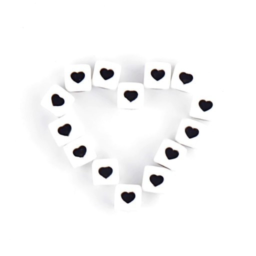 Perline in silicone con motivo - 5 pz