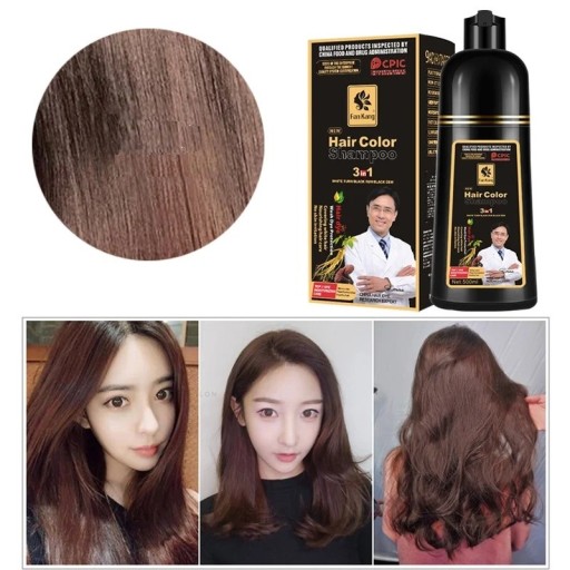 Permanente haarkleurshampoo Haarkleurshampoo met natuurlijke gemberessence Natuurlijke haarkleur voor grijsdekking 500 ml